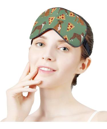 Boxer Dog Pizza Sleep Mask - FunnyStar Soft Eye Cover for Sleeping with Adjustable Strap - Buy Online on GoSupps.com