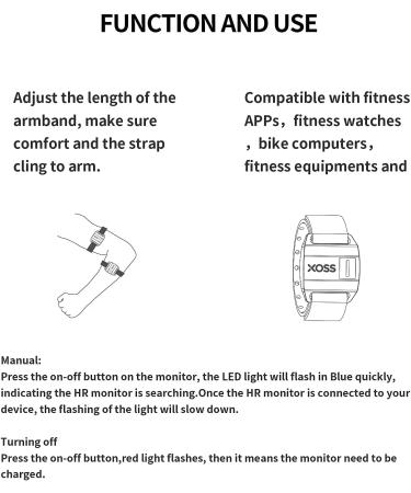 XOSS X1 Heart Rate Monitor Armband - Bluetooth & ANT+ Wireless Fitness Tracker - Buy Online on GoSupps.com