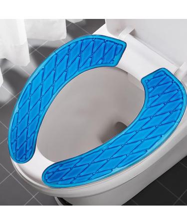 Kindax Gel Toilet Seat Cushion - Portable and Washable Cover (Blue) - Buy Online on GoSupps.com