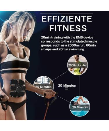 Buy Pochy 35PC Smart EMS Abdominal Muscle Trainer - 4 Controllers 20 Gel Pads for Belly Arms Buttocks & Legs - Wireless Fitness Device - Buy Online on GoSupps.com