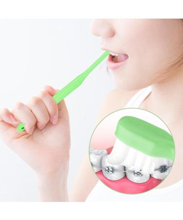 Tuft Toothbrush - 4 Pcs Soft Small Head Tapered Brush for Orthodontic & Interdental Cleaning - Compact & Gentle Gum Care - Buy Online on GoSupps.com