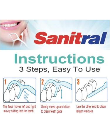 Sanitral Tooth Flap Stick - Strong Dental Floss & 2-in-1 Toothpick with Travel Case | 400 Pieces for Family Hotel & Travel - Buy Online on GoSupps.com