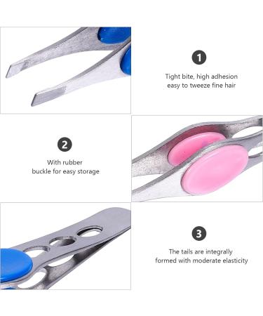 Fomiyes 8-Piece Stainless Steel Eyebrow Clip Set - Sloping & Pointed Tweezers for Makeup & Eyelash Extensions - Rustproof & Durable - Buy Online on GoSupps.com