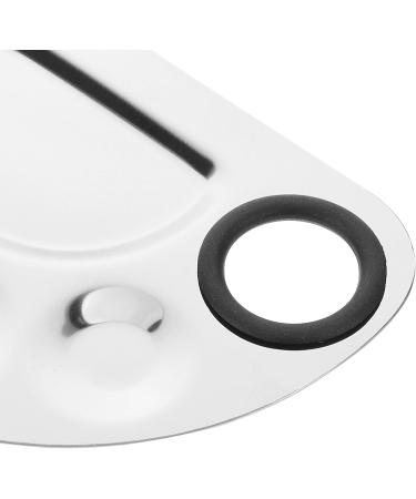 Palette Cosm tique en Acier Inoxydable 2 Pi ces Plateau de M lange Demi-Cercle et Mini Spatule Applicateur de Masque la Boue pour Nail Art et Fond de Teint Usage - Buy Online on GoSupps.com