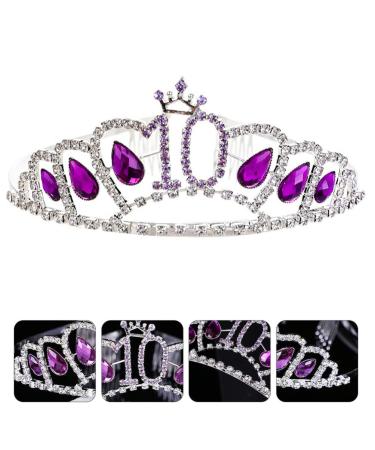 Shop Lurrose Purple Rhinestone Tiara for Toddlers - Birthday & Photo Accessories - Buy Online on GoSupps.com