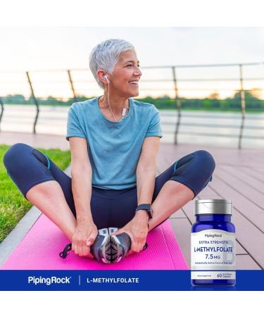 Piping Rock L-Methylfolate 7.5mg | 60 Capsules - Extra Strength Folic Acid Supplement - Buy Online on GoSupps.com