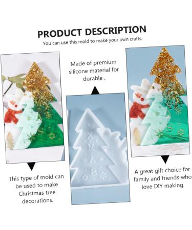 NUOBESTY Christmas Stencils Silicone Molds Diy Casting Resin Silicone Handmade Mold Christmas Tree Ornaments - Buy Online on GoSupps.com