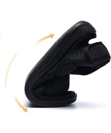 Yytcsjz Diabetic Open Toe Shoes Double Extra Wide Slip Resistant Slippers - Black, Size 27cm - Buy Online on GoSupps.com