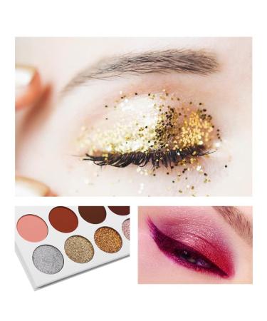 Waterproof Eyeshadow Palette - 10 Highly Pigmented Colors & Pressed Glitters | Long-Lasting Shimmery Matte Shades for Stunning Eyes - Buy Online on GoSupps.com