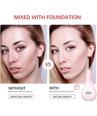 Watermelon Niacinamide Serum Hydrating Face Serum for Skin Care Facial Serum with Hyaluronic Acid & Watermelon Extract Brighten and Moisturizing Natural Glow Skin Serum Priming Liquid Highlighter - Buy Online on GoSupps.com