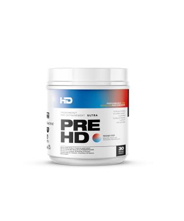 HD MUSCLE PreHD Ultra Pre Workout Powder | All in One Pre Workout | Strength & Endurance Nitric Oxide Pumps Intense Focus | L-Citrulline Creatine Arginine Nitrate Beta Alanine | 30 Servings (Rocket Pop) Rocket Pop 30 Servings