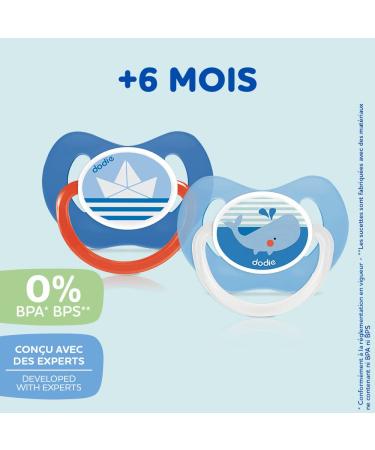Dodie Pacifiers - Physiological Sea Design 2-Pack (+6 Months Random Model) | Multicolor International Shipping - Buy Online on GoSupps.com