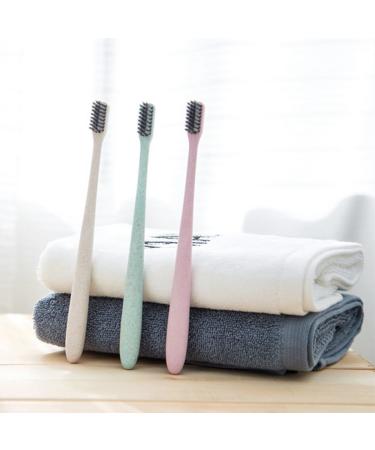 YAOSEN Eco-Friendly Wheat Straw Toothbrush - Bamboo Charcoal Soft Bristles (10-Pack) | Sustainable Oral Care - Buy Online on GoSupps.com