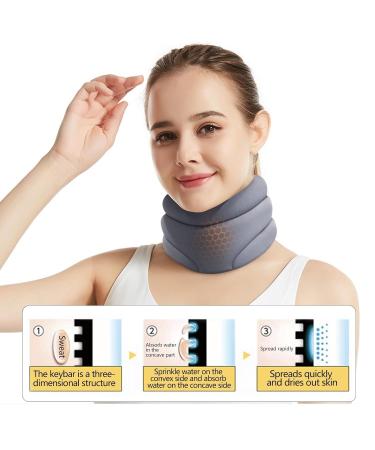 Dzpuhuojz Cervicorrect Neck Brace - Soft Neck Support for Pain Relief and Spinal Pressure, Grey - Men & Women - Buy Online on GoSupps.com
