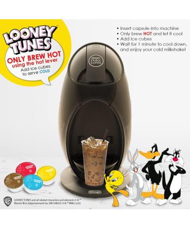 caff luxe Flavoured Milk Drink Dolce Gusto Compatible Pods - Looney Tunes Warm Milk Drink or Milkshake - 40 Capsules Variety Pack (Strawberry Vanilla Chocolate & Banana) 1.0 count - Buy Online on GoSupps.com