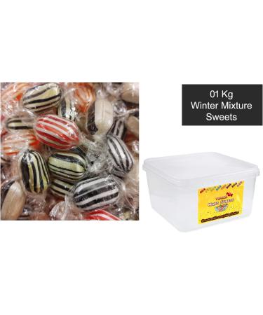 Premium Winter Mixture - Assortment of Hard Boiled Sweets Wrapped (1kg) - Buy Online on GoSupps.com