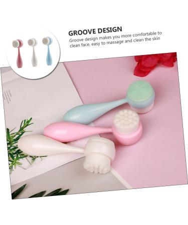 FRCOLOR 3pcs Double-Sided Cleansing Brush Set - Exfoliate & Deep Clean Pores | Facial & Body Scrubber Tool for Radiant Skin - International Shipping - Buy Online on GoSupps.com