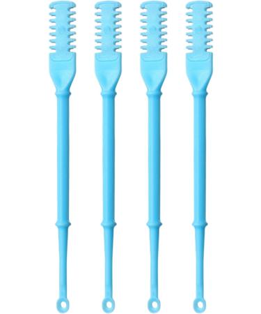 Nasal Hair Cutter Ear Pickers 360 Degree Rotating Nasal Hair Removal Tool 4Pcs Portable Manual Nose Hair Trimmer Gifts Blue - Buy Online on GoSupps.com