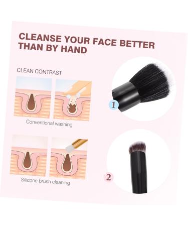 Mikinona 2 Pcs Highlight Brush Makeup Brush Eye Makeup Brushes Man-made Fiber Makeup Brush Wooden Handle - Buy Online on GoSupps.com