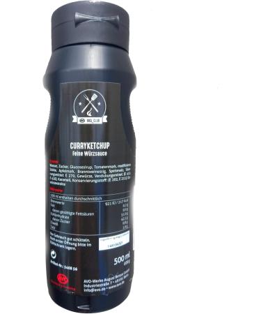  Starch Heros AVO Curry Ketchup 500 ml | in a stylish black squeeze bottle | curry sauce - Buy Online on GoSupps.com
