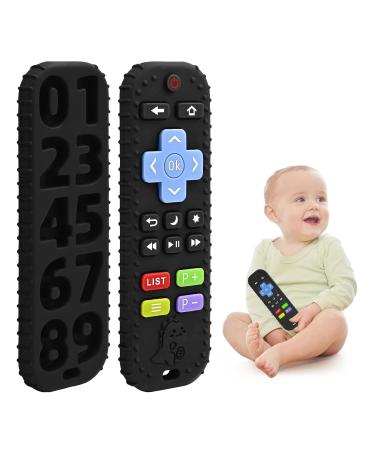 Xoelle baby bite toys forces bite rings toy baby remote control chicken stuff teeth toys bpa free dishwasher resistant young girls personalized gift for 3+ months kid