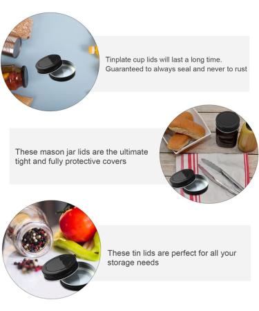 16pcs Mason Jar Lids Wide Mouth Canning Lid Cup Covers for Drinks Cup Lids Canning Jar Lids Lid for Mason Jars Bulk Jars Sealing Caps for Bottles Glass Jar Tinplate Solid - Buy Online on GoSupps.com