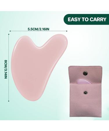 100% Natural Pink Gua Sha Heart Shape Stone for Facial Massage & Skin Care | Beauty Tool for Relaxation & Muscle Relief - Buy Online on GoSupps.com