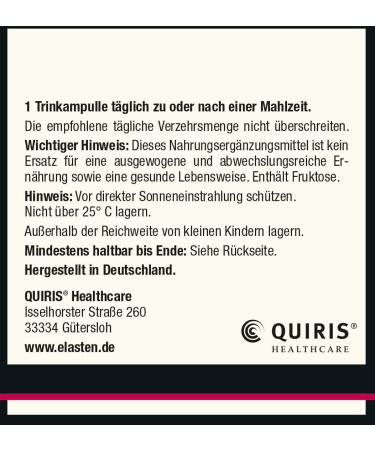 Elasten Collagen Drink - Original Study-Tested Formula for Youthful Skin | 28 Anti-Wrinkle Ampoules - No. 1 Pharmacy Choice - Buy Online on GoSupps.com