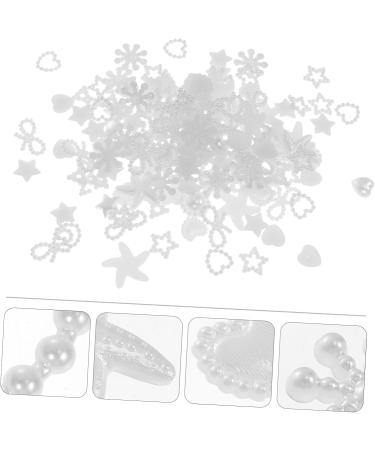 Operitacx 100pcs Material Plastic Hair Girl Charms Materials Accessories Diy Headwear Making Pin Handmade 2X2X0.2CM White - Buy Online on GoSupps.com