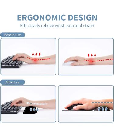 Keyboard Wrist Rest + Mouse Pad + Mouse Wrist Rest Support Set + Coaster Ergonomic Memory Foam Mouse and Keyboard Pad Set for Laptop Computer Office Home Working Gaming Sunflower Butterfly - Buy Online on GoSupps.com