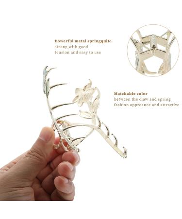 Haimeikang 3 Pcs Flower Metal Hair Clips for Women - Non Slip Tulip Hair Claw Clips Set - Fashion Hair Accessories for Thick Thin Curly Hair - Buy Online on GoSupps.com