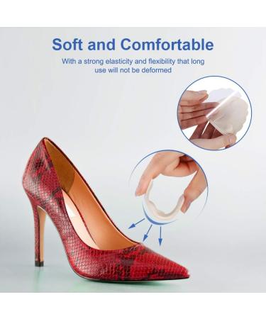 Haofy Gel Insole High Heel Forefoot Pillows - 2 Pairs Anti-Slip Silicone Cushions for Foot Pain Relief - Self-Adhesive Metatarsal Pads for Women - Buy Online on GoSupps.com