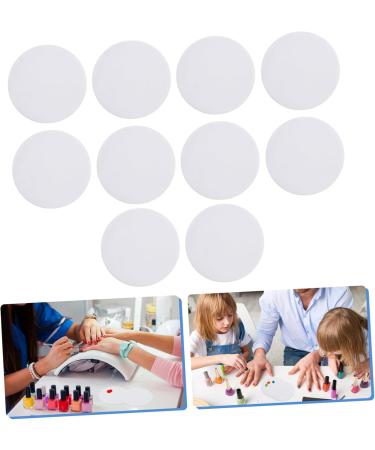 Buy EXCEART 10pcs Nail Polish Palette - Manicure Display Tools & Color Dishes for Nail Art - White Glue Board Mix - 9.5x9.5CM - International Shipping Available - Buy Online on GoSupps.com