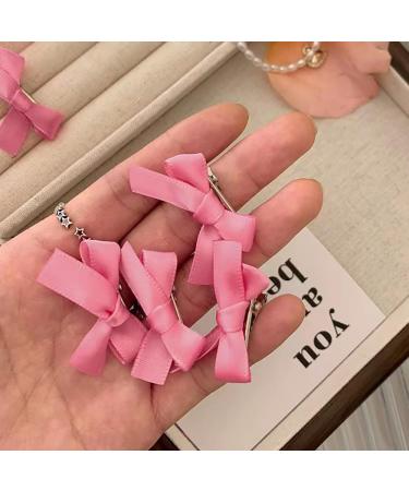 8 Pieces Pink Loop Hair Clips - Stylish Small Bow Hair Accessories for Women & Girls - Buy Online on GoSupps.com