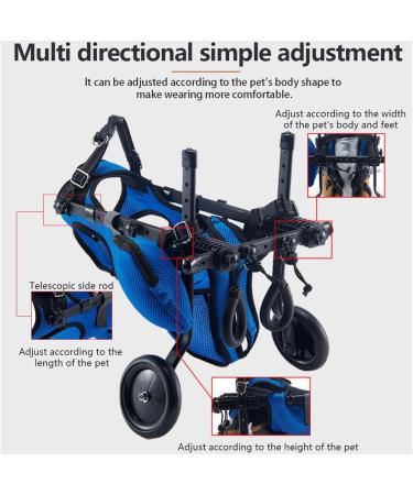 Dog Wheelchair for Small Dog Back Legs Adjustable Pets Cart with Wheels for Back Legs Assist Small Pets with Paralyzed Disabled Hind Limbs to Recover Mobility Dog Leg Brace and Hip Support (Yellow) - Buy Online on GoSupps.com