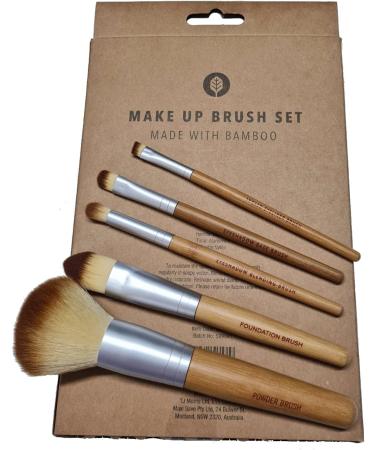 Make Up Brush Set | Made with Bamboo | Beauty | Professional Kit | Eco Friendly | Power Brush |Foundation Brush | Eyeshadow Blending Brush | Eyeshadow Base Brush | Angled Eyeliner Brush | - Buy Online on GoSupps.com