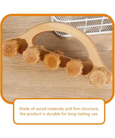 Gleavi Wooden 2nd Rear Roller - Deep Tissue Massage Device for Back & Body Muscle Relief | Household Massage Tool - Buy Online on GoSupps.com