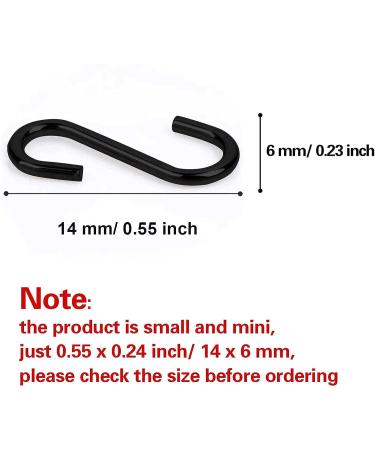 200 Mini S Hooks Connectors with Storage Box - Black S-Shaped Wire Hooks for DIY Crafts and Hanging Jewelry - Buy Online on GoSupps.com
