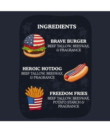 America First Soap Company BBQ Edition Tallow Lip Balm Set Brave Burger Heroic Hot Dog & Freedom Fries Scented 0.5 oz Each 3-Pack - Buy Online on GoSupps.com