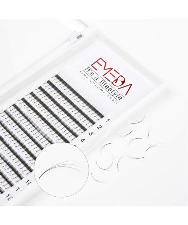 EMEDA 3D W 0.07 C Curl 8-14 MM MIX Volume Cluster Eyelash Extension False Eyelashes (C 0.07 MIX)