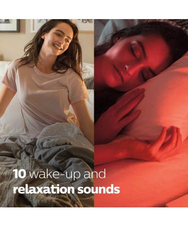 PHILIPS SmartSleep Wake-Up Light with Simulated Sunrise & Sunset | Multiple Lights & Sounds for Relaxation | HF3650/60 - Buy Online on GoSupps.com