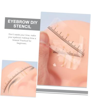 Mobestech 10pcs Eyebrow Positioning Ruler Transparent Ruler Brow Stencil Brow Ruler Shape Tool Scale Supplies - Buy Online on GoSupps.com