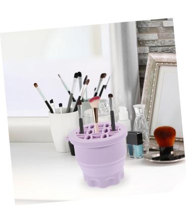 Retractable Silicone Scrub Cup Drying Rack Brush Cleaning Bowl Brush Clean Bowl Brush Rinsing Bowl Cosmetic Brush Cleaning Tool Purple Cleaner Makeup Brush Silica Gel 9.2X9.2X8.6CM Purple - Buy Online on GoSupps.com