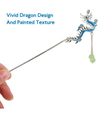Beaupretty Chinese Hair Stick Metal Hairpin Vintage Hair Stick Chinese Hair Chopstick Dragon Hair Stick Hair Accessories for Women - Buy Online on GoSupps.com