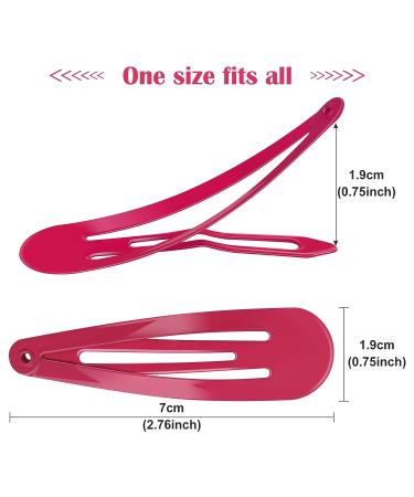 100Pcs Snap Hair Clips 2.76 Inch Metal Barrettes in Assorted Colors - Non-Slip Hair Accessories for Girls, Women, Kids, Teens - 100pcs Colorful Set - Buy Online on GoSupps.com