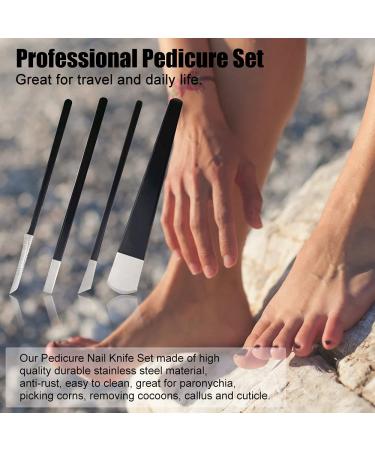 Pedicure Knife Set - 4Pcs Ingrown Toe Nail Correction Tools with Storage Bag - Buy Online on GoSupps.com
