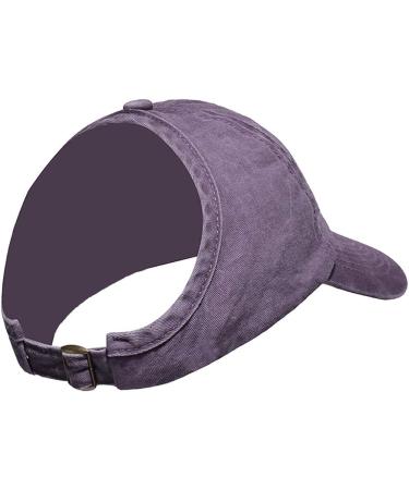 TOPTIE Purple Washed Cotton Backless Ponytail Cap for Women - Ideal for Messy Buns and Curly Hair - Buy Online on GoSupps.com