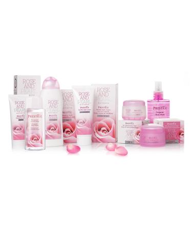 Rosa Impex Vips Prestige Rose & Pearl Pearl Extract and Bulgarian Rose Facial Cosmetics Set 7 Items