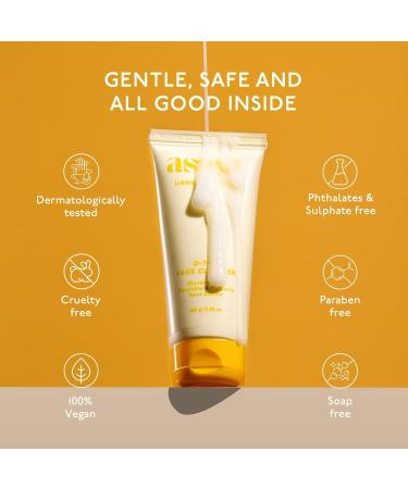 Asaya Detan Face Wash | Glycolic Acid Berry Extract & Manjistha | Tan Removal Face Cleanser for Men & Women | Normal Combination or Oily Skin | Gently Exfoliates & Evens Tone | Soap Free | 100 ml - Buy Online on GoSupps.com