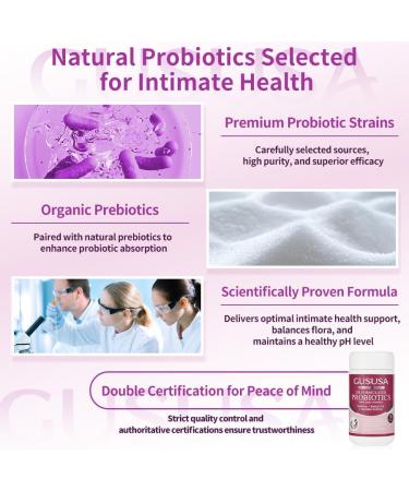 LLVYUO 30 Day Women 50 Billion CFUs Probiotics Vaginal Probiotics + 377mg Prebiotics for pH Balance Vaginal Health Immune Support | Vegan Gluten-Free - Buy Online on GoSupps.com
